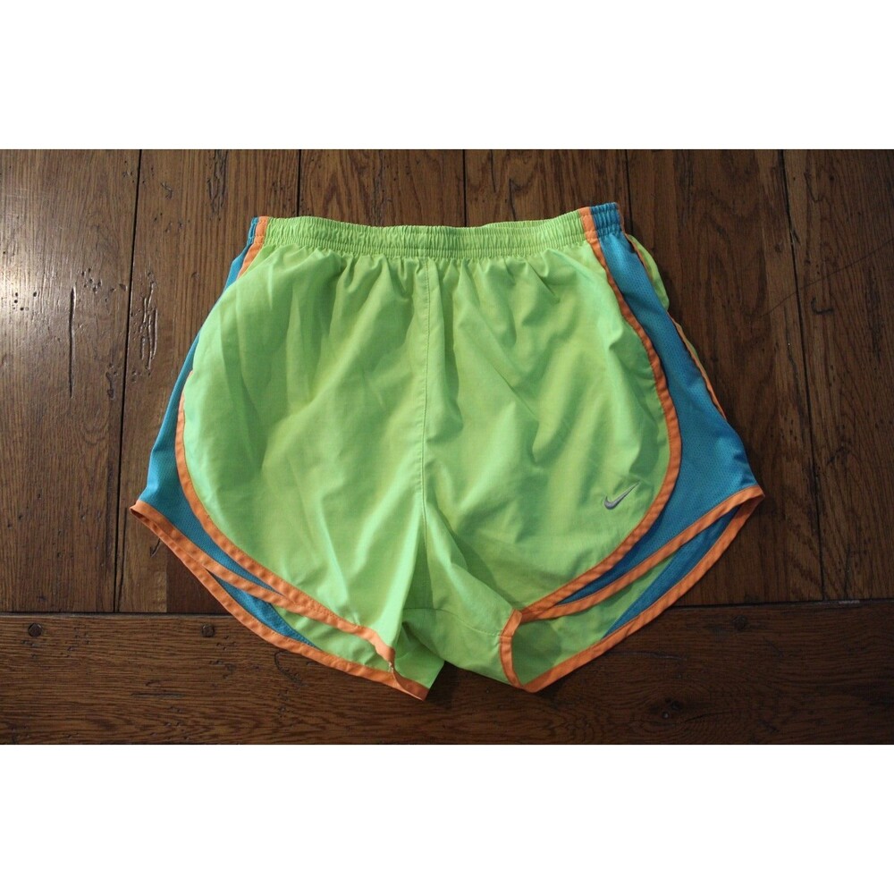 Nike Tempo Women's Small Running Shorts Volt Neon Yellow Orange Blue